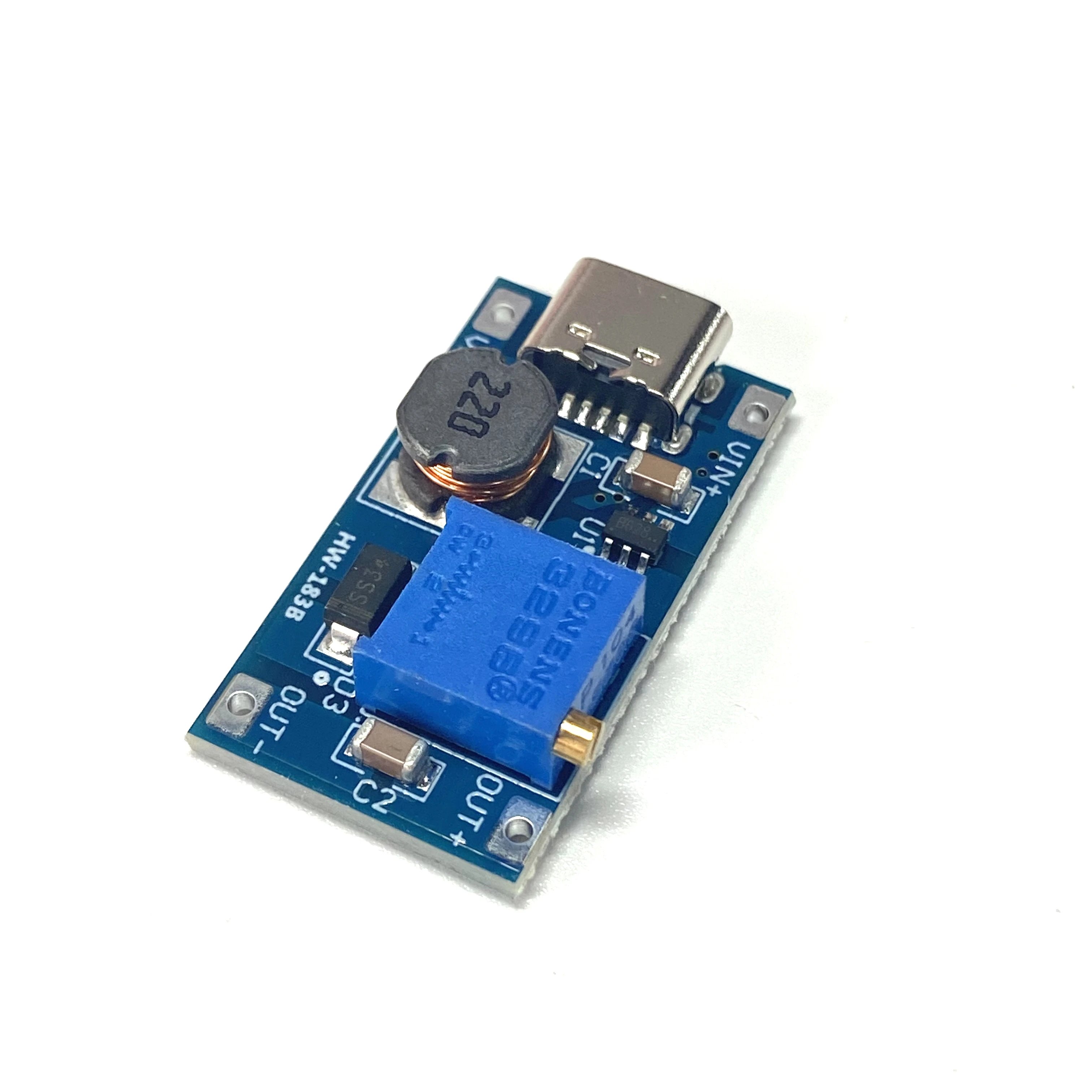 

2A Boost Module TYPE-C Boost Module Wide Voltage Input 2/24V to 5/9/12/28V Adjustable DC-DC