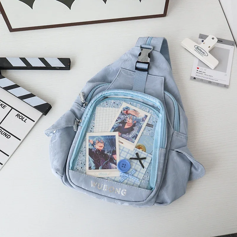 Y2K Cute Mini Backpack Women Kawaii Ita Bag Sweet Girl Transparent Rucksack DIY Personality Display Knapsack Lolita Shoulder Bag