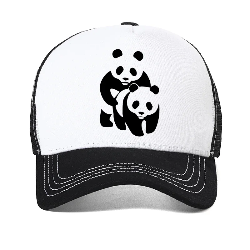 WWF Wrestling Panda Comedy Baseball Cap Men Fashion Adjustable Snapback hats Cool Summer mesh Breathable hat