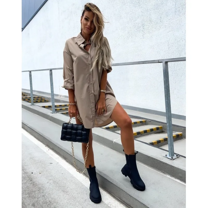 

Women's Casual White Shirt Top For Spring And Summer 2025, Oversized Shirt For Women, Plain Loose Shirt For Daily Street Wear