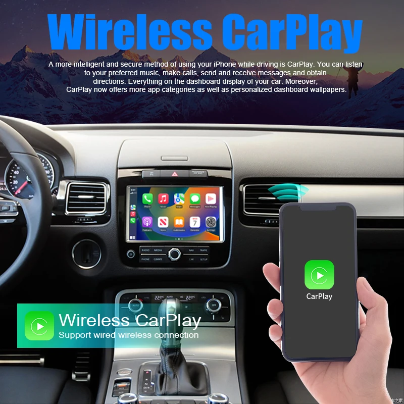 Wireless Carplay & Android Auto Module For VW Volkswagen Touareg RNS850 2011-2015 Mirror Link AirPlay Recoder Car Accessories