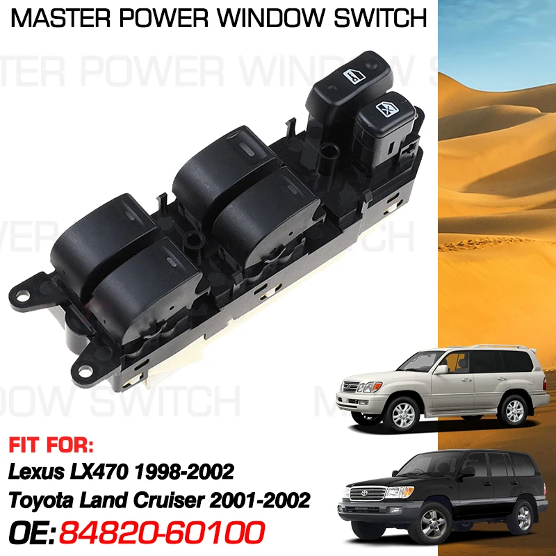 

Electric Power Car Window Master Switch 84820-60100 20 Pins For Lexus LX470 1998-2002 Toyota Land Cruiser 2001-2002 8482060100