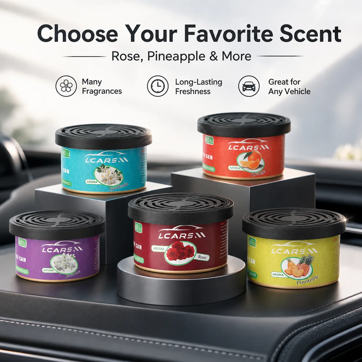 Lcars General Motors Air Freshener Aromatherapy Solid Air Purifying Deodorizer Long-Lasting Car Fragrance