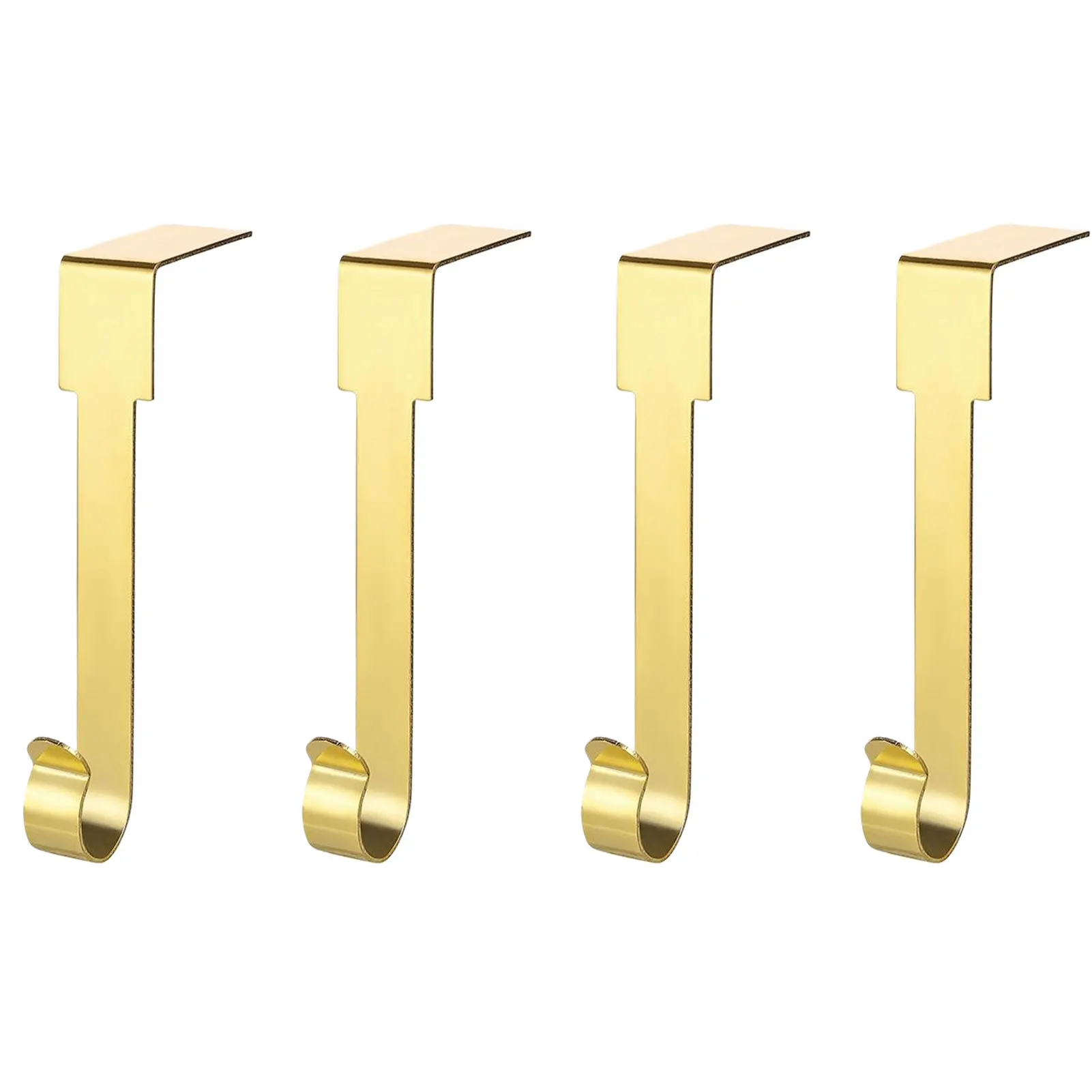 4PCS/SET Xmas Mantel Stocking Metal Hooks Right-Angle Design Non-Slip for Home Fireplace Decoration