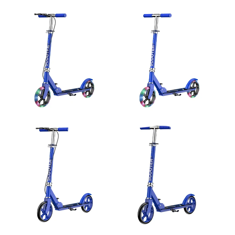 

Non-slip Youth Adult Foldable Two Wheel Shock Absorption Height Adjustable Foot Scooter