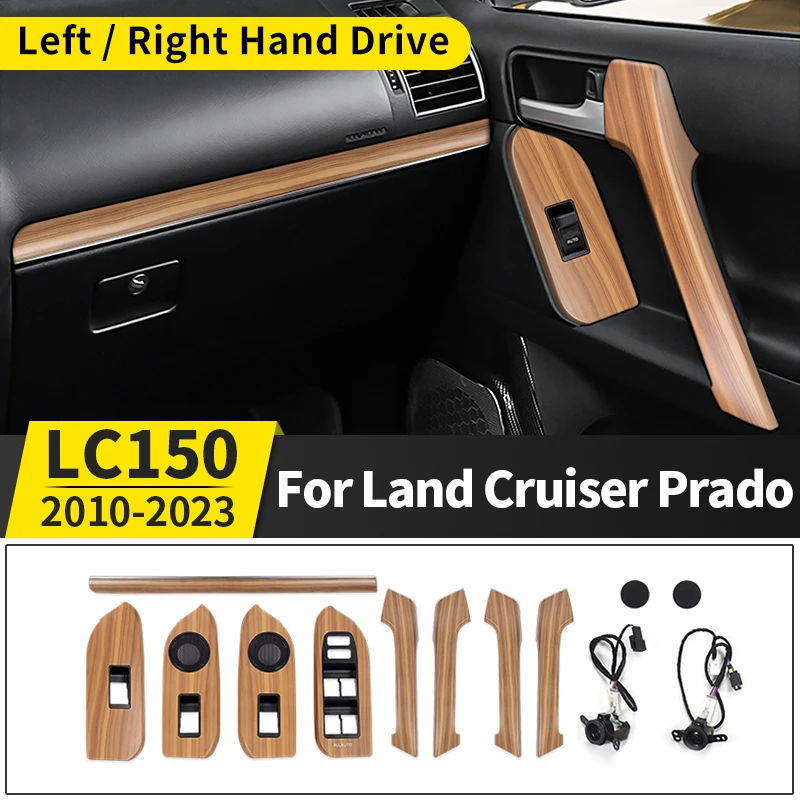 

High Configuration Peach Wood Interior Handle Center Console Modification for Land Cruiser Prado 150 2010-2022lc150 Accessories