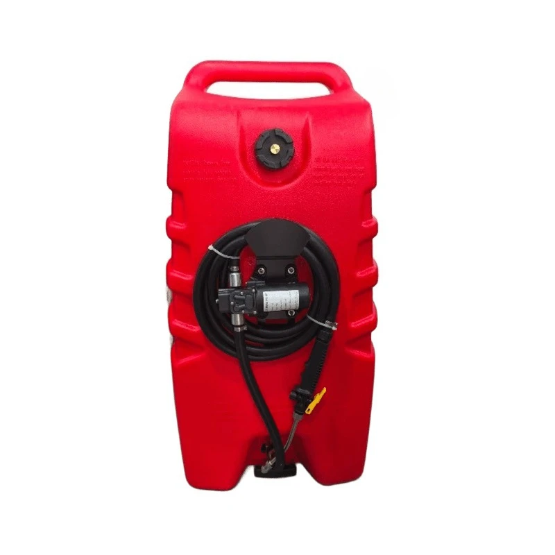 14 Gallon Portable Gas Tank on Wheels Fuel Storage Fluid Diesel with Pump
