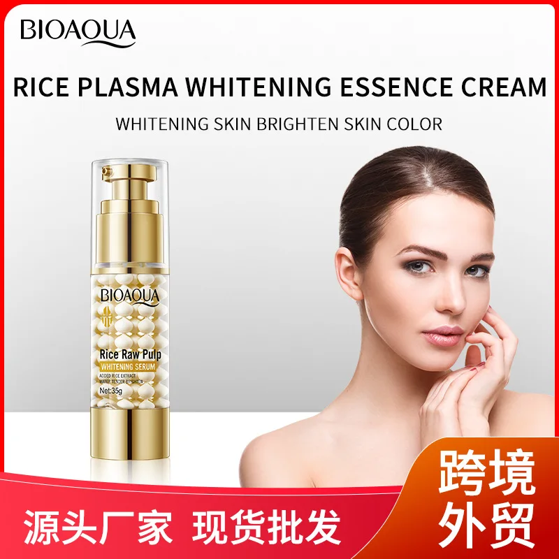 

Сыворотка для лица BIOAOUA Rice Raw Pulp Whitening Serum, увлажняющая и питательная эссенция для ухода за кожей, осветляющая и увлажняющая сыворотка для лица.