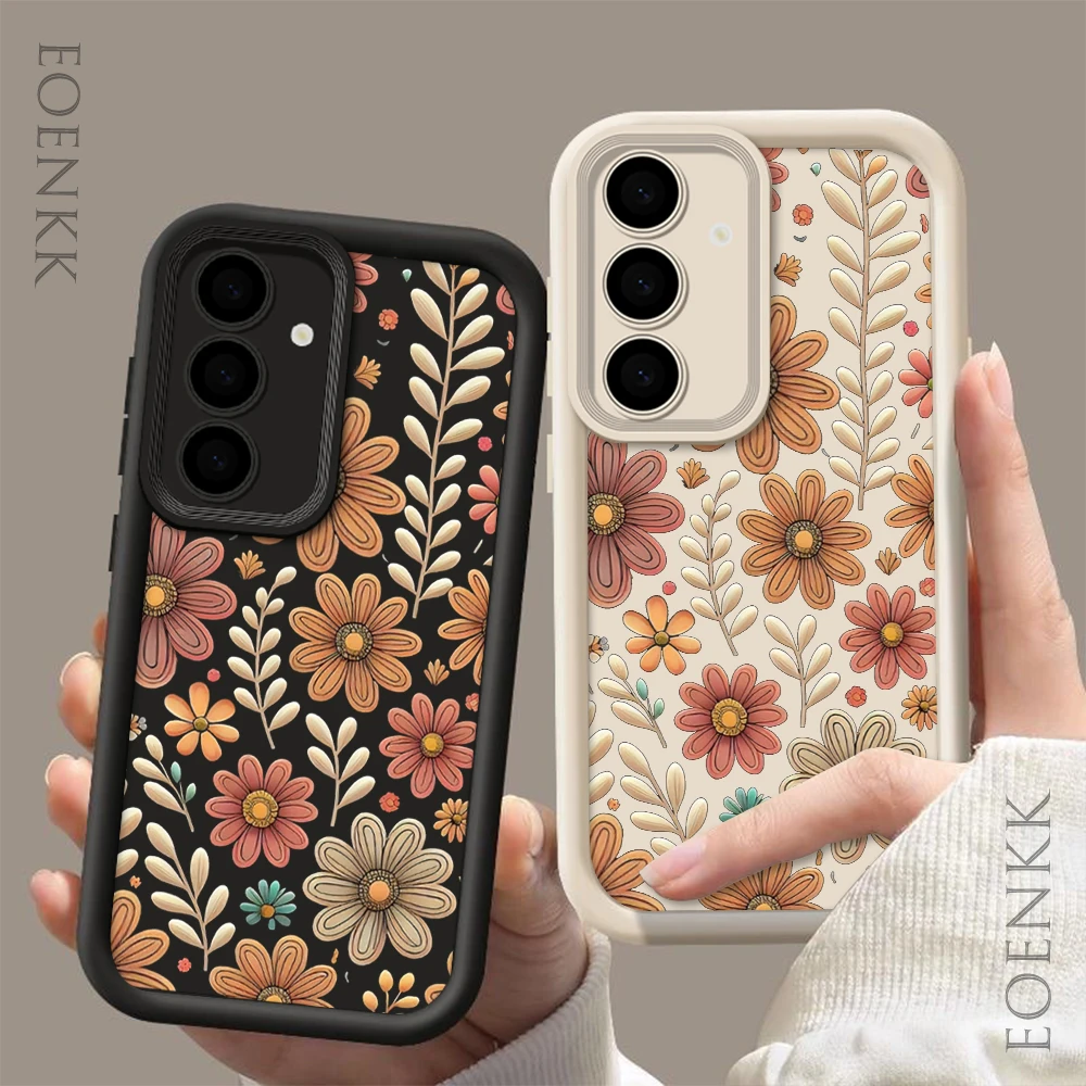 Petal Leaf Diagram Silicone Phone Case For Samsung Galaxy S23 S22 S21 S25 S24 S20 Ultra FE A35 A15 A25 A55 Note 20 Plus 5G Cover