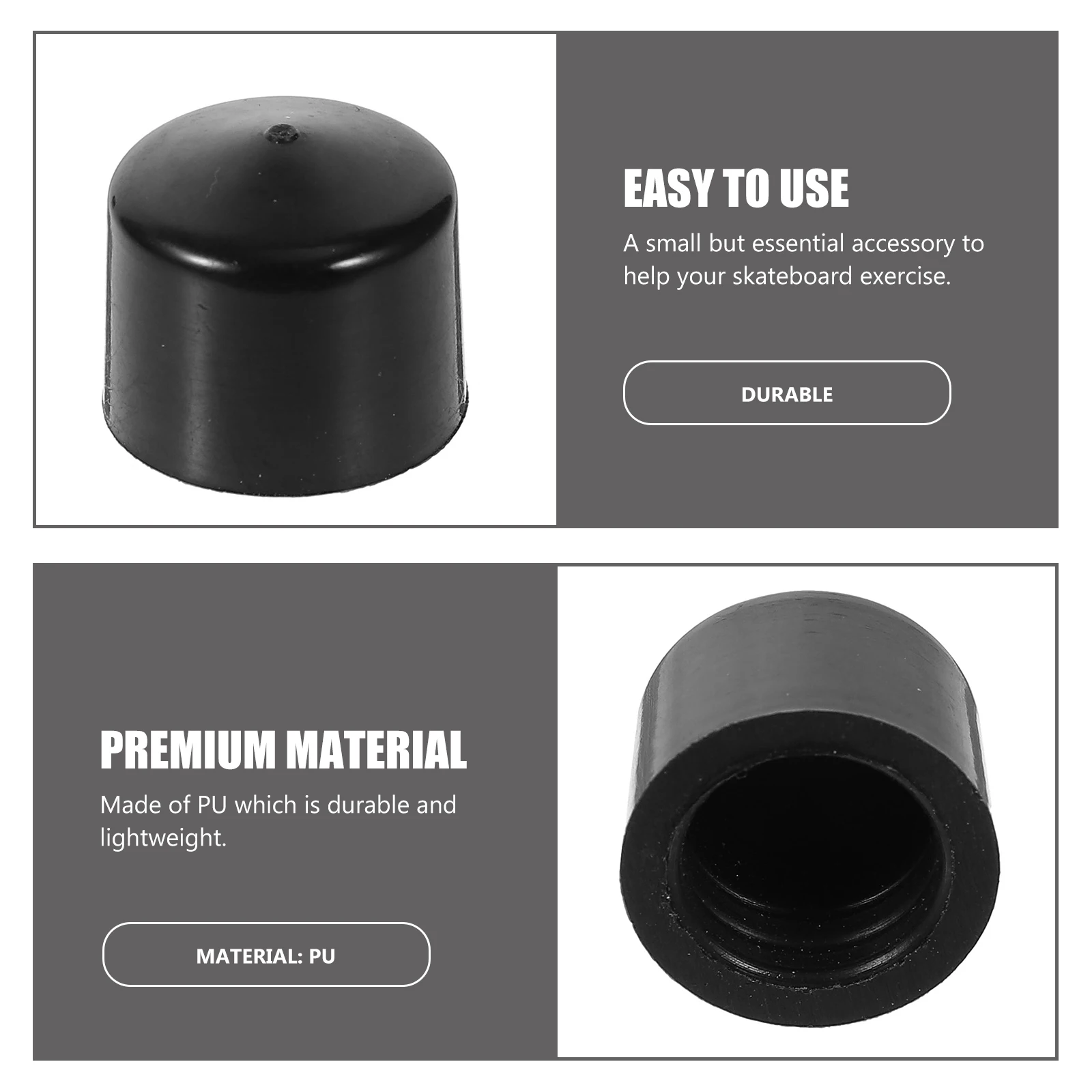 

2 Sets Skateboard Pivot Cups Pu Material Durable Lightweight Fits Trucks Flexible Control Hardware Accessories
