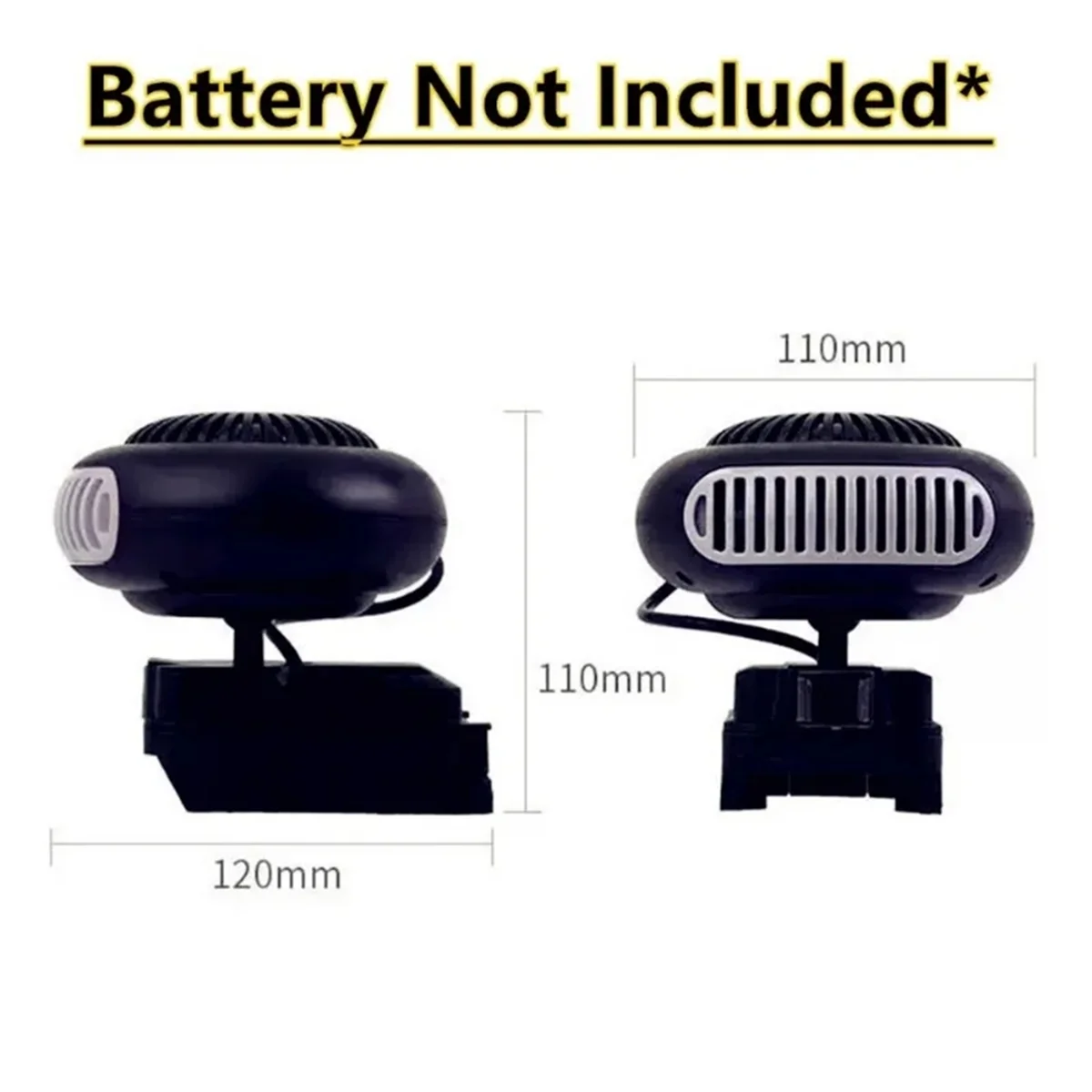 BABQ デウォルト 20V バッテリーコードレスカーヒーター電気温風送風機加熱ファンフロントガラスデミスターデフロスター電動ツール