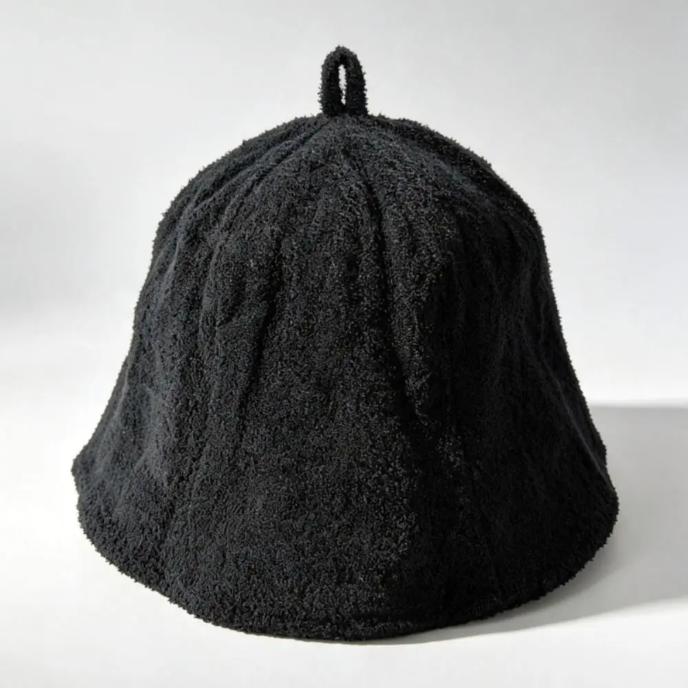 New Cotton Sauna Bathing Cap Double Layer Soft Touch Sauna Hat Thickened Steam Room Hat For Russian Sauna