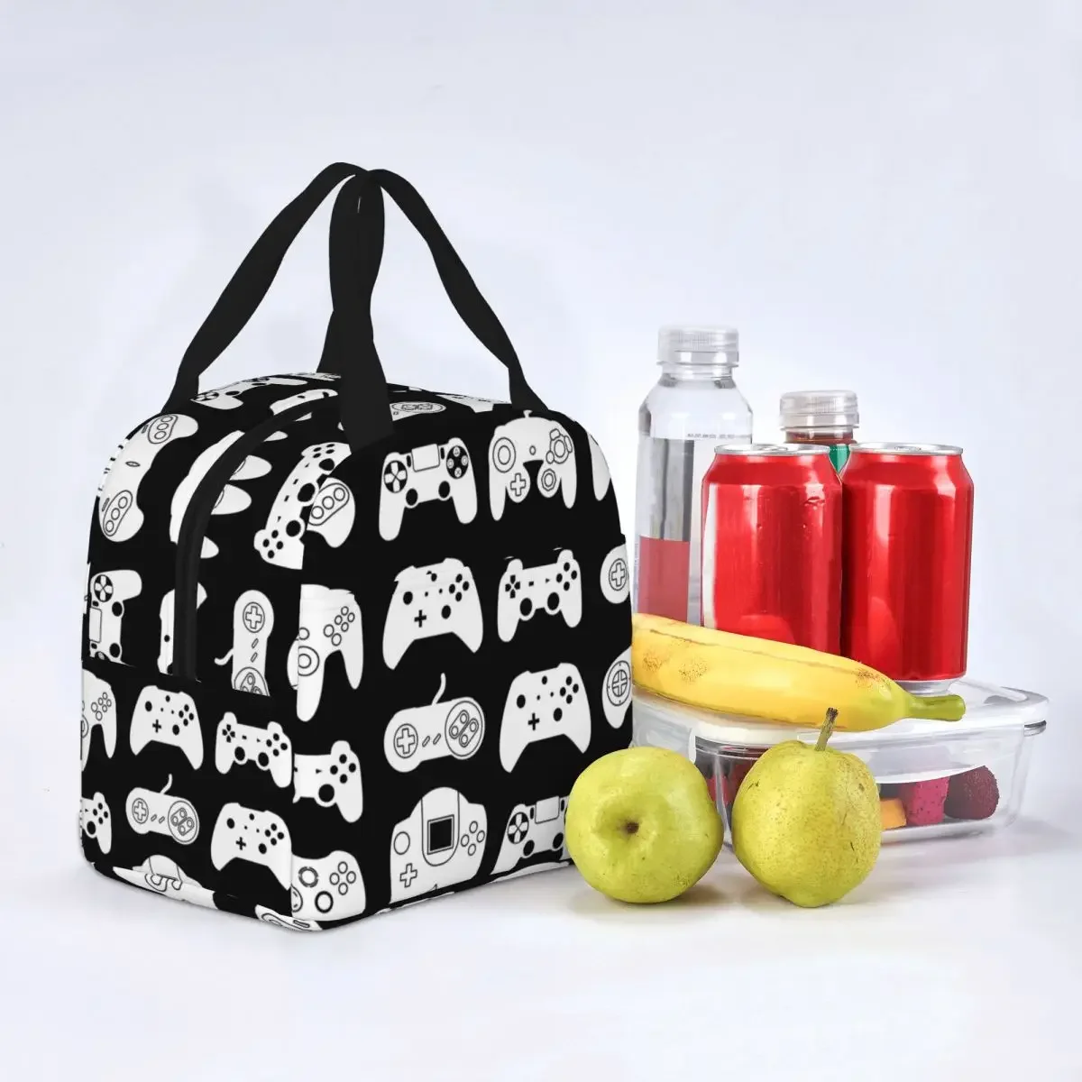 Pillow Video Game Controller Insulated Lunch Bags Thermal   Container Leakproof Tote  Box Food  College Travel