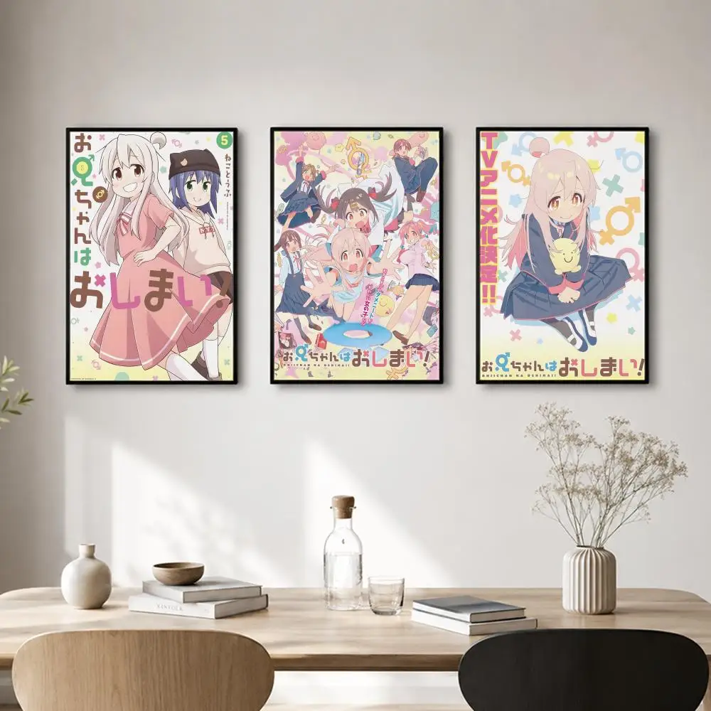 Anime O-Onimai: I'm Now Your Sister Poster Self-adhesive Art Waterproof Paper Sticker Coffee House Bar Room Wall Decor