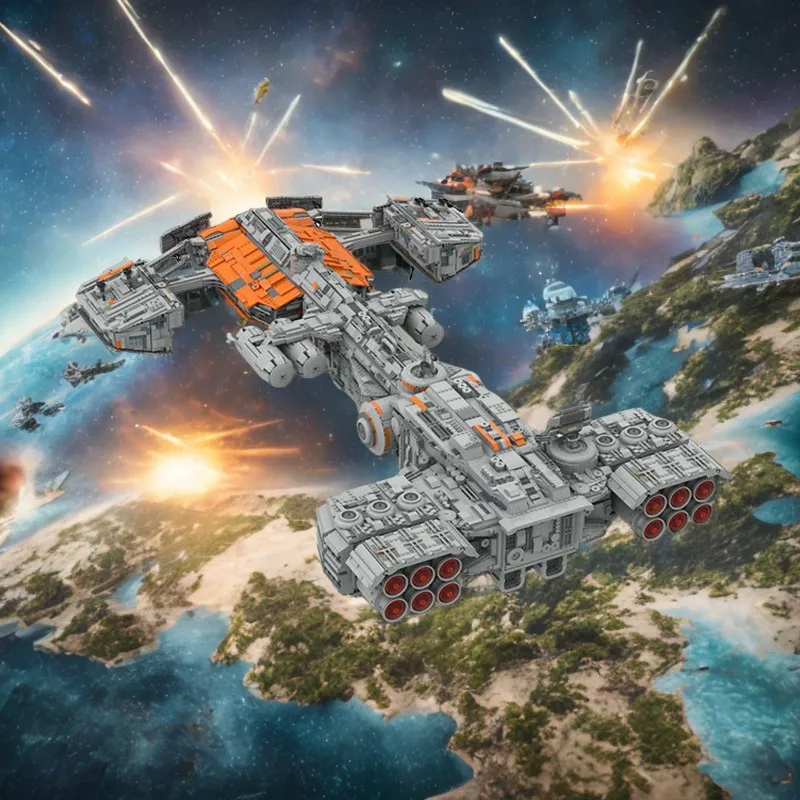 13906pcs MOC Bunker Buster NINKA Star Battle Ultimate Collector Series Model Building Blocks Creative Birthday Display DIY 3D