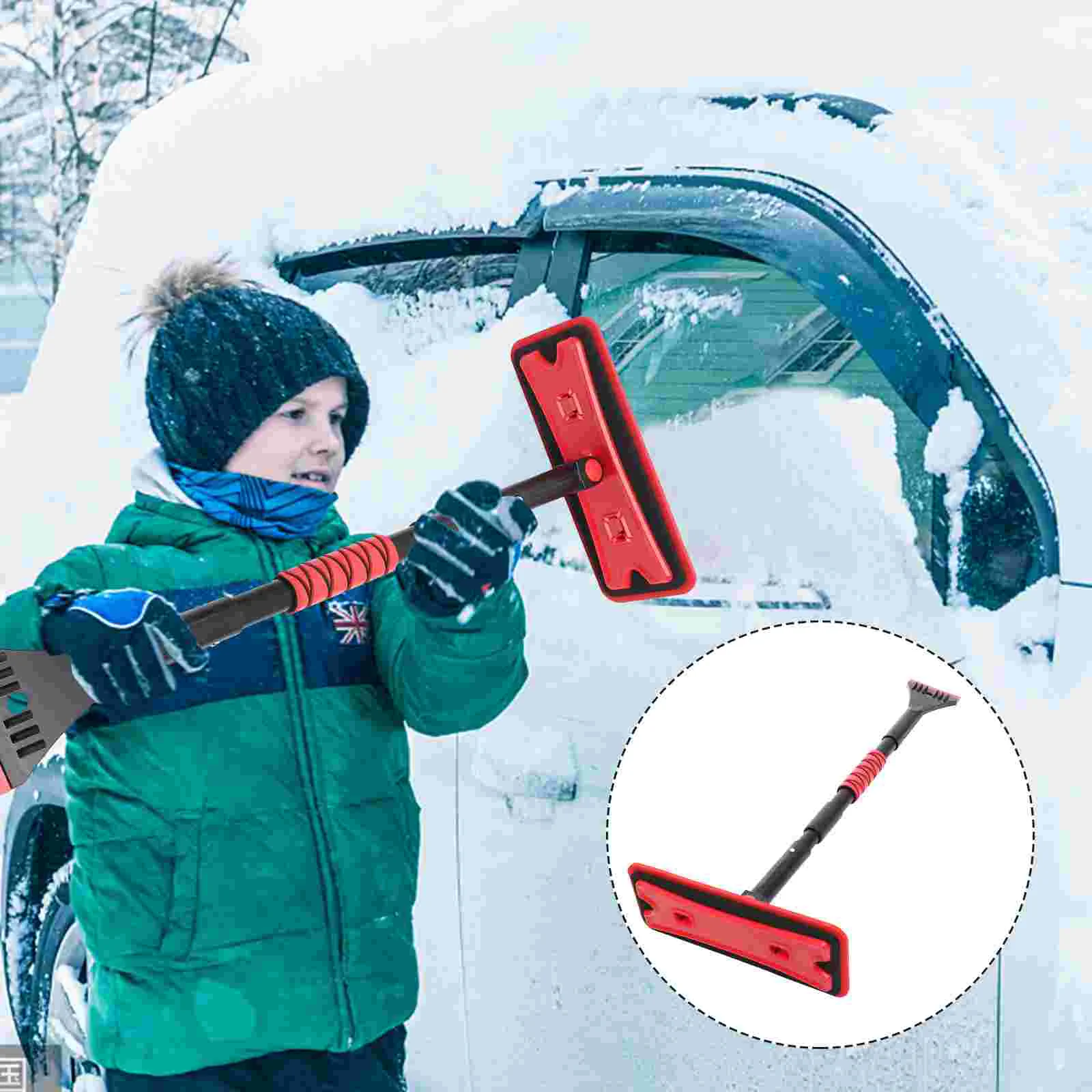 

Car Snow Scraper Ice and Brush for Broom Aluminum Alloy Scrapers Windshield