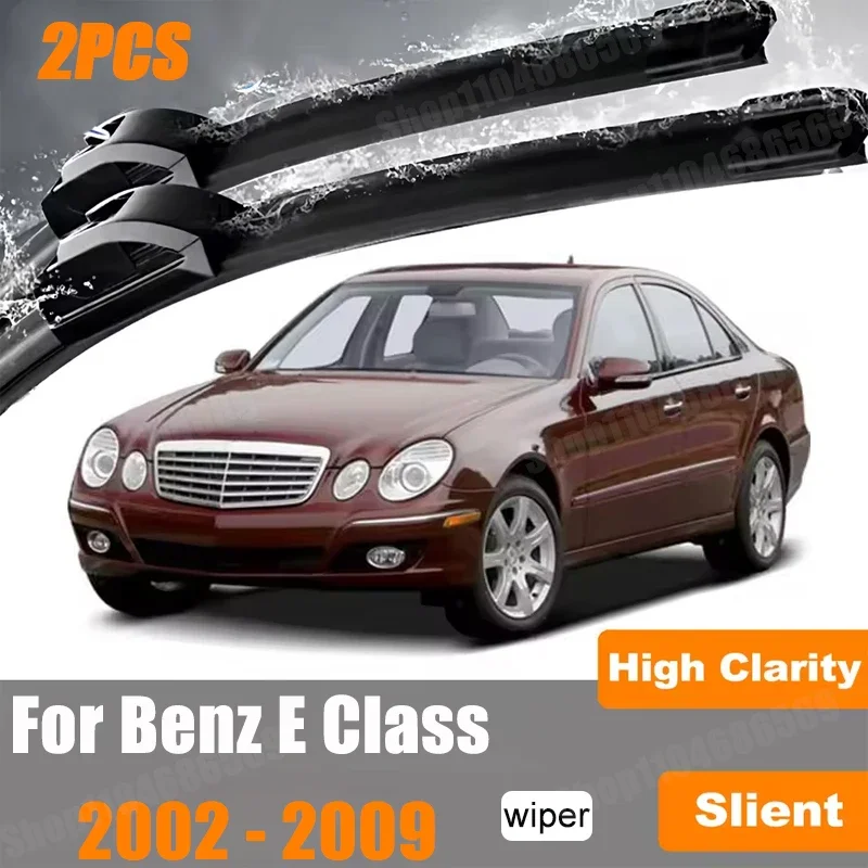 2Pcs Wiper Front Wiper Blades For Mercedes Benz E Class W211 S211 2002-2009 Windshield Windscreen Clean Window Car Rain Brush