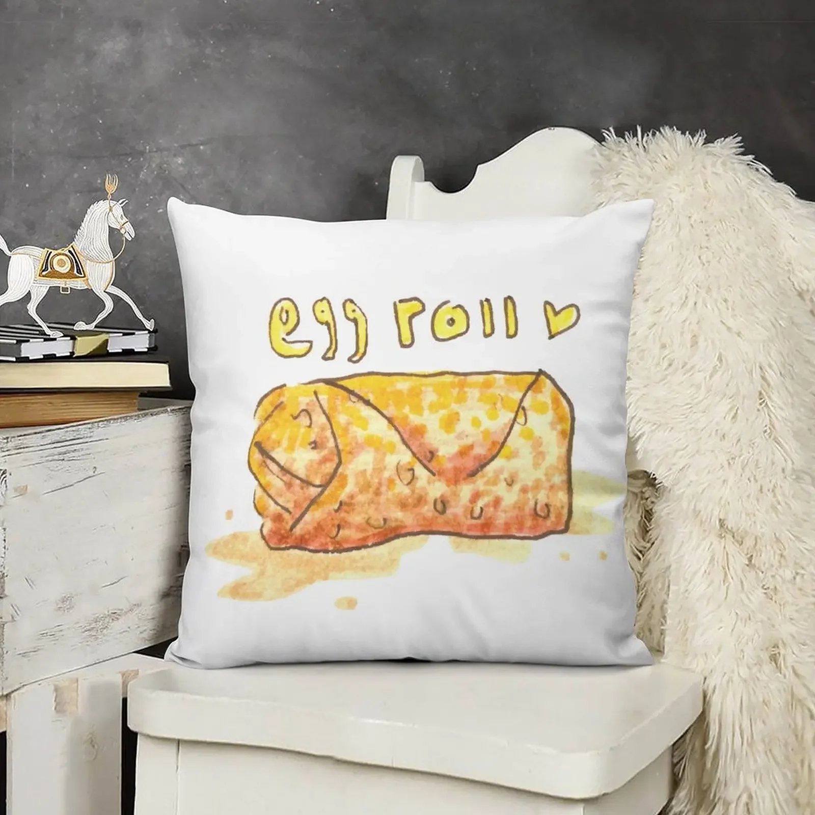 

Egg Roll Throw Pillow Custom Cushion Photo Decorative Cushion Cover Throw Pillow pillow