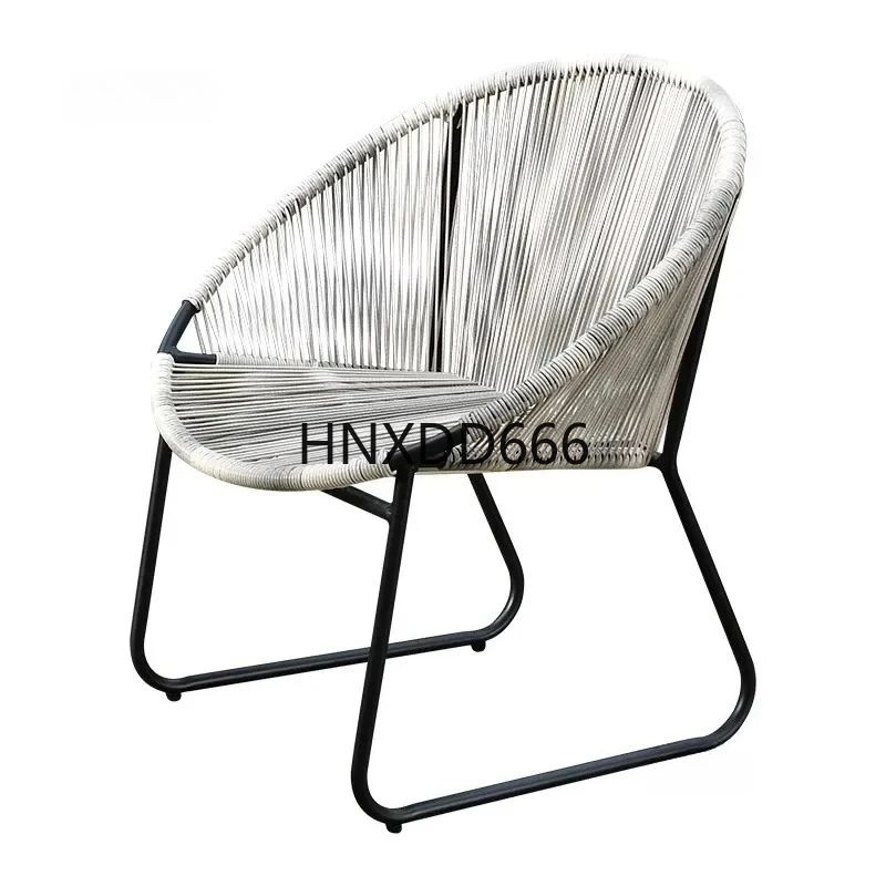 

Outdoor Courtyard Garden Chairs Terrace Leisure Table and Chair Waterproof Sun-proof Imitation Rattan Chairs Outdoor Furniture A