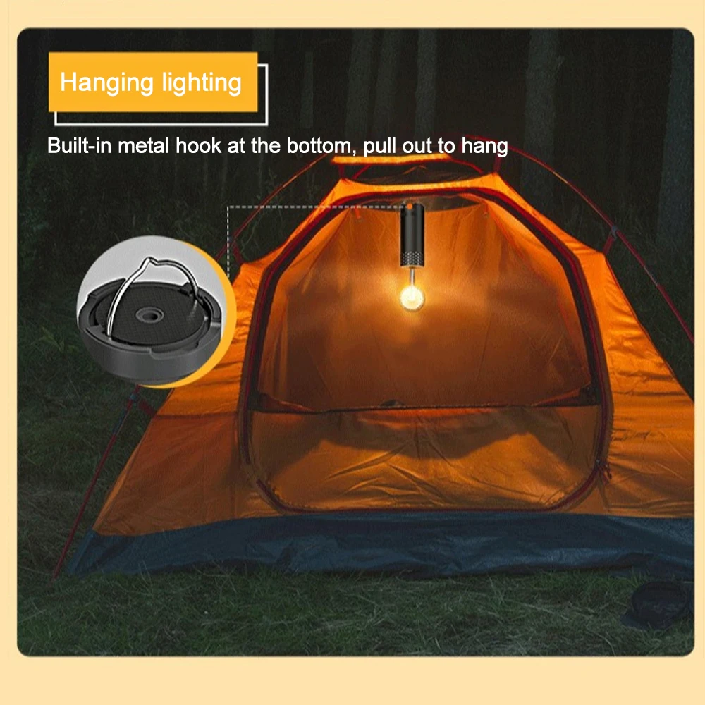 Upgraded Camping LED Telescopic Flashlight with Tripod Rechargeable Emergency Lamp Outdoor  Portable orch Light Table Lamp Tent