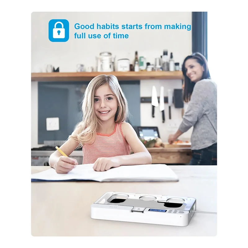 AC56-Transparent Smart Timer Phone Locker Box Self-Discipline Cell Phone Timed Lock Box Time Management Anti-Game Addiction Lock
