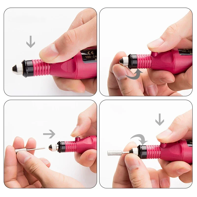 Professional Electric Nail Drill Machine For Manicure Milling Cutter Set For Gel Polishing Nail Drill Pen Salon Nail Equipment