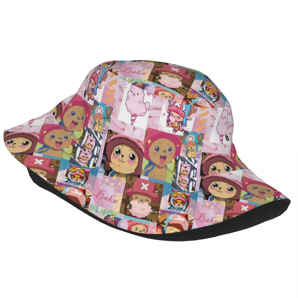 Tony Tony Chopper Bucket Hat for Unisex Summer One Piece Sun Hat Streetwear Packable for Vacation Fisherman Hats Panama Hat