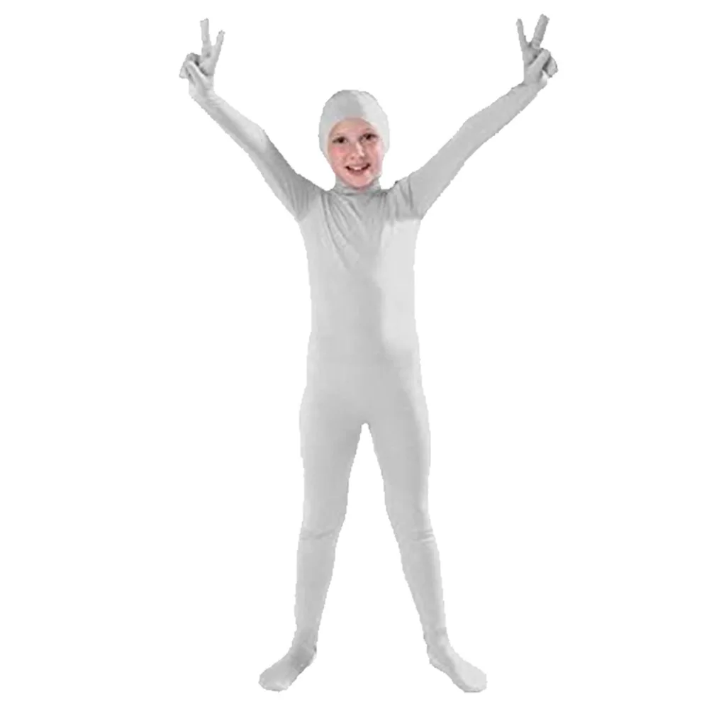 Esposizione del viso Body Suit Costume da ballo Tutto che copre loween Outfit Colore puro Vestibilità attillata Pantaloni ortodici a vita bassa Fibra di poliestere