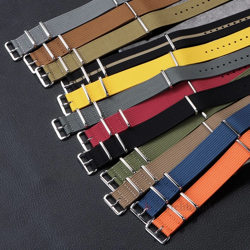 Premium Quality Ribbed Strap For Ballistic Fabric Watch straps Replacement Watchband 20mm 22mm Nylon Watch Band Accessories