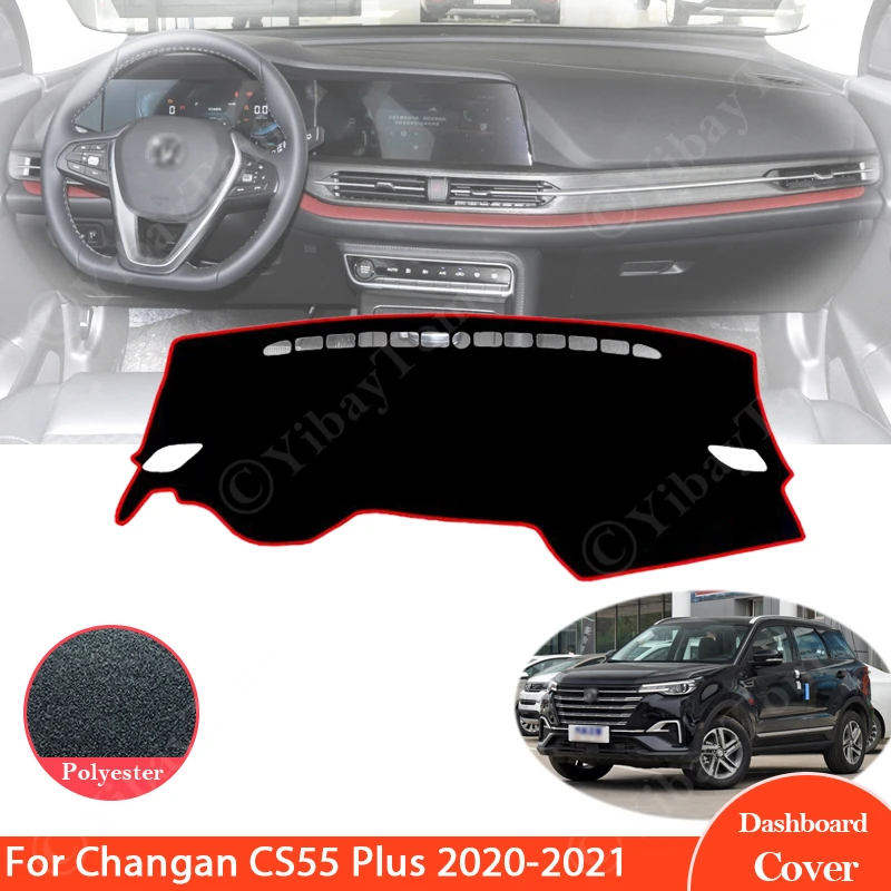 For Changan CS55 Plus 2020 2021 Car Dashboard Cover Sun Shade Mats Avoid Light Pads Anti-UV Case Carpets Protection Accessories