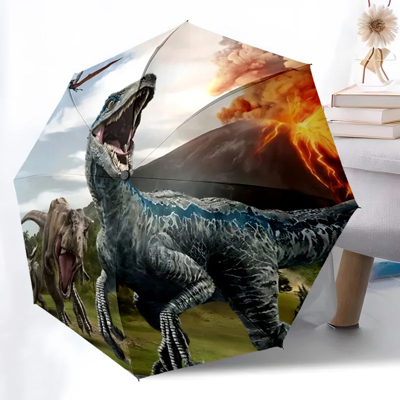 

1PC Dinosaur Volcano Automatic Open/Close, Durable Foldable Design, Fashionable Compact Umbrella for Outdoor Adventures, Daily
