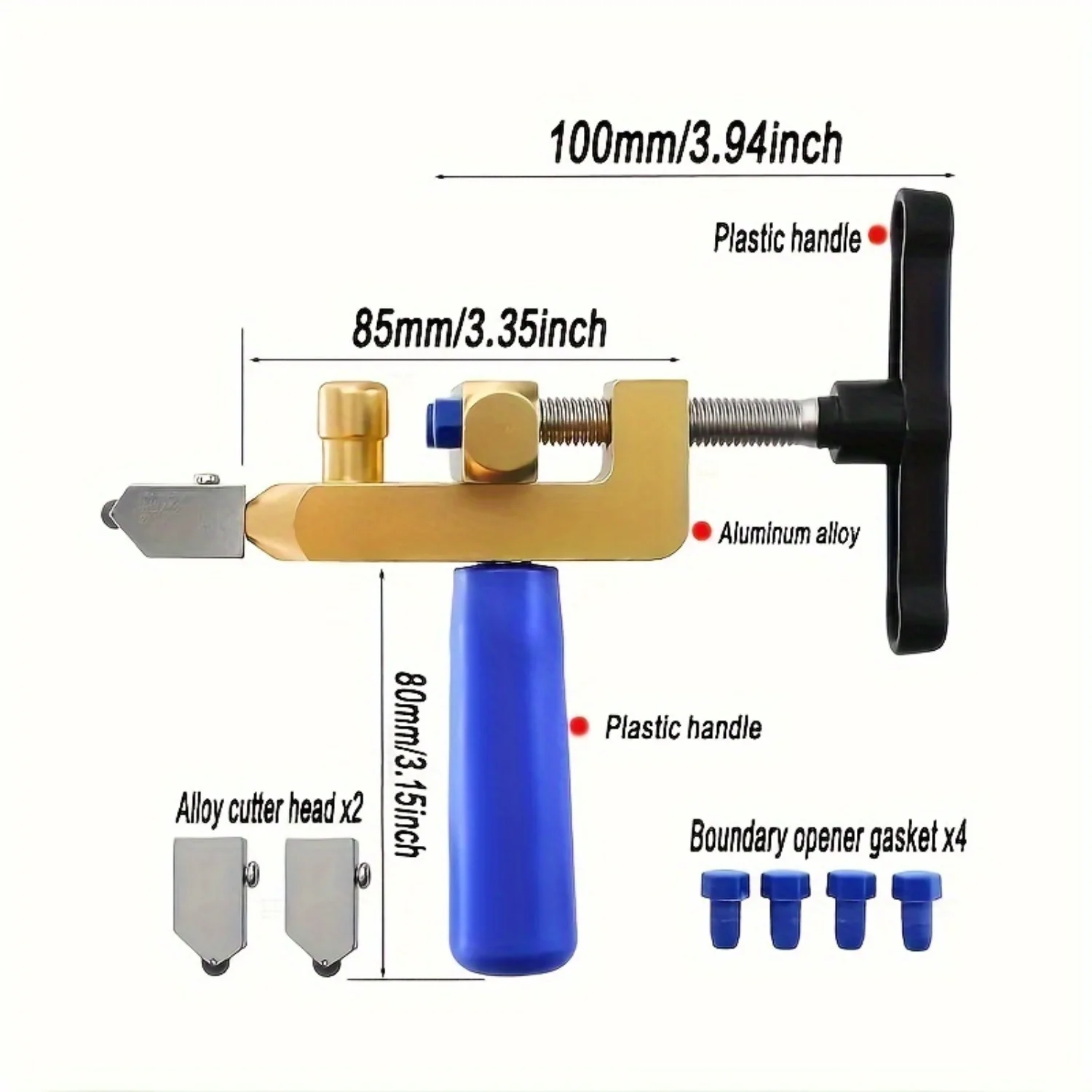 2-in-1 Glass Tile Master - Precision Cutting Tool with Innovative Bottle Opener - Portable Sliding Roller Design - Perfect Birth