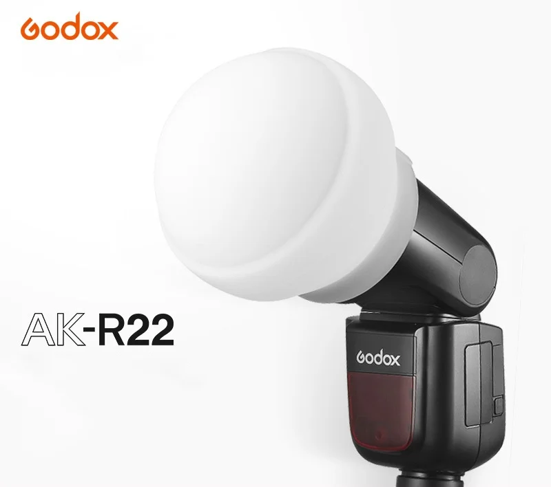 Hot Godox AK-R22 Silicone Diffuser Softbox for Flash Portable Camera Reflector Small Soft Light Ball Photography Lighting Kit