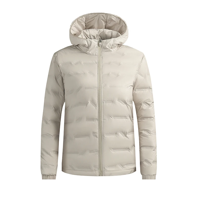 Women\'s Fall and Winter White Duck Down Casual Down Jacket Warm Super Lightweight Fluffy Jacket Hundred Hooded Down Jacket