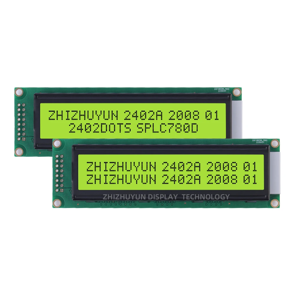 Imagem -03 - Lcd Dot Matrix Screen Module Microcontrolador Character Display Filme Cinzento Fonte Azul 24x2 2402a Spot Goods