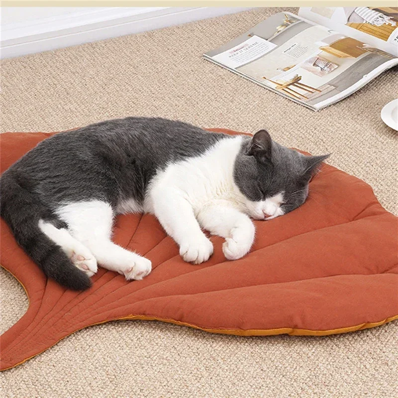 For Crate Leaf Cats Dogs Machine Soft Kennel Shape Pad Mat Large Dog And Mattress Bed Pad, Medium Small Washable