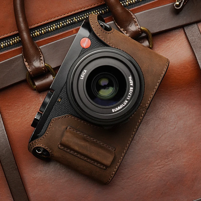 Mr.Stone For Leica Q Q2 Camera case Protective Case Camera Bodysuit Camera typ116 Handmade Genuine Leather Camera bag