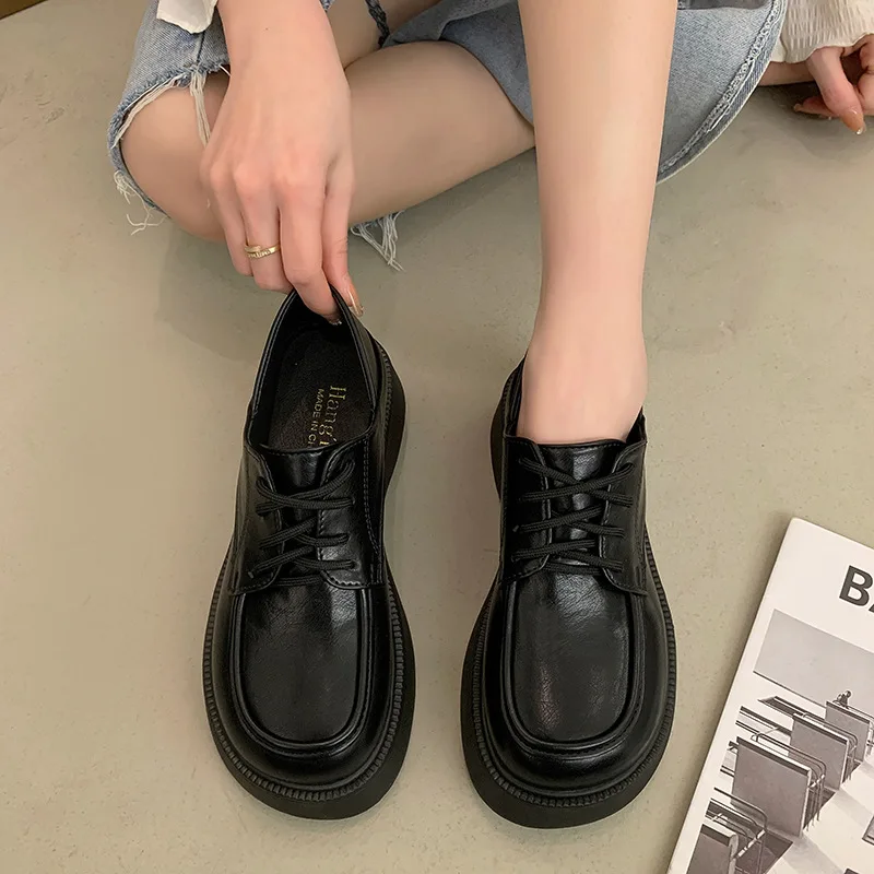 خريف 2025 حذاء بدون كعب ذو نعل سميك جديد للنساء ماري جين حذاء مسطح سهل الارتداء في اتجاهين حذاء عمل غير رسمي قابل للتحويل #4