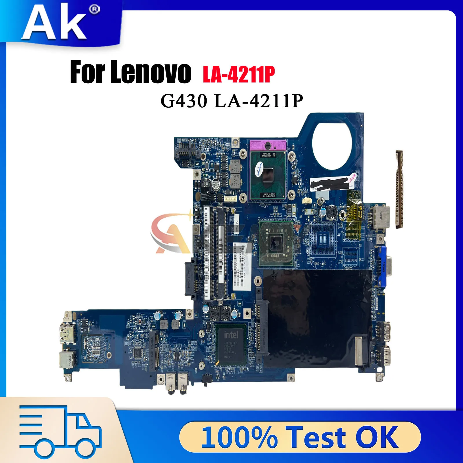 

LA-4211P For Lenovo Ideapad G430 with DDR2 GL40 Laptop Motherboard 100% Tested OK