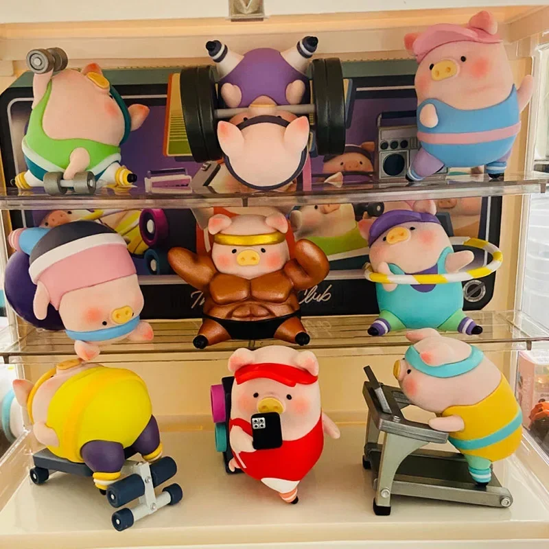 Lulu The Piggy The Fitness Club Series กล่องตาบอดของเล่นกระต่ายน้อยรูปเครื่องประดับคอลเลกชัน Mystery Box Surprise ของขวัญ