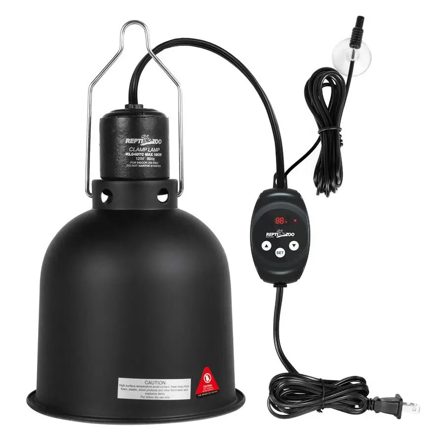 

Светильник для террариума с диммером и термостатом, 5,5-дюймовый глубокий купольный светильник с контроллером температуры для обогрева террариума