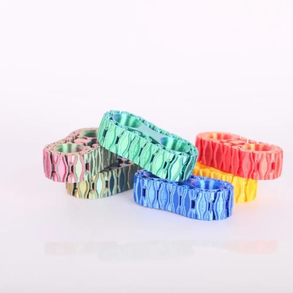 Trottola Pignoni Punta delle dita Giroscopio Metallo Durevole Catena per bici Gear Fidget Fai da te Punta delle dita Pignone Ruota Catena dentata Giroscopio