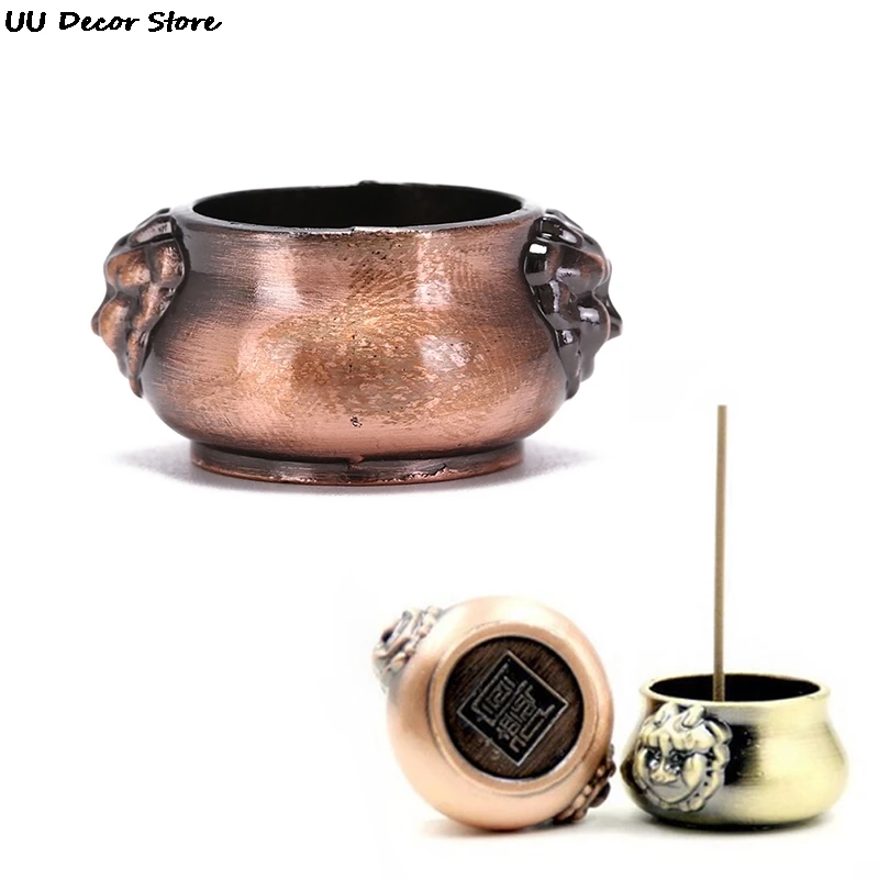 New 1PC Alloy Incense Burner Stick Holder Plate Buddhism Lotus Censer Bronze Nasturtium Incense Burner