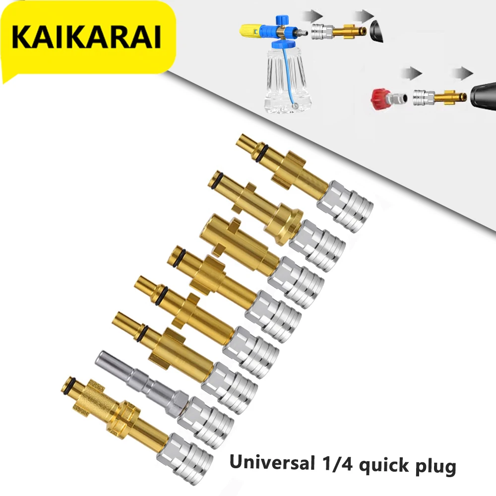 Conector Rápido de Lavadora de Pressão Adaptador de Bocal de Arruela de Espuma Lance para Karcher Bosch Lavor Aço Inoxidável