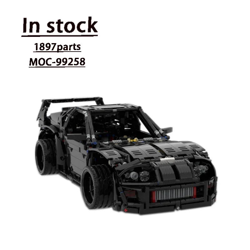 

MOC-99258mk4 Black Supercar Assembly Stitching Building BlockModel 1897Parts MOC Creative Kids Birthday Building Blocks Toy Gift