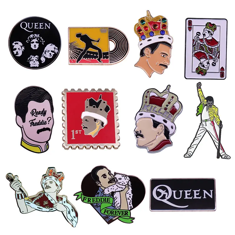 Queen Rock Band Enamel Pin Lapel Pin for Clothes Brooches on Backpack Briefcase Badge Jewelry Decoration Gifts for Friend