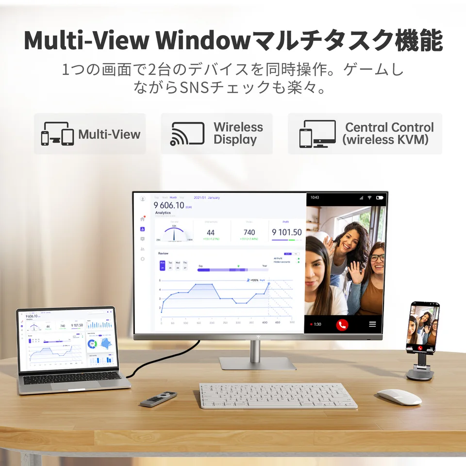 KTC A32Q8 スマートモニター 32インチ 4K UHD 3840 * 2160P Google TV