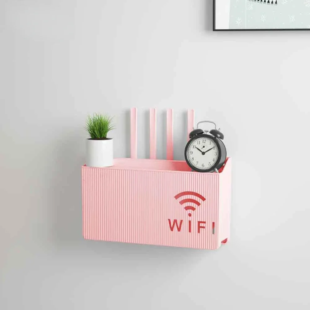 Bins Wall-mounted router box Office Media Decor Console Wifi Wifi box Wireless storage boxes Rack Bracket Hangings Wall Shelf