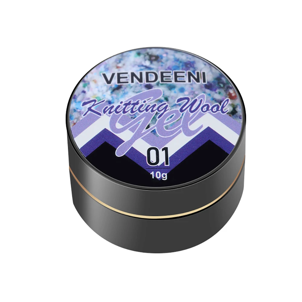 Vendeeni 12 Kolorów Lakier Żelowy do Paznokci z Efektem Wełny, Efekt Ziarnistości, UV LED, Soak Off, Lakier Żelowy, Wełniana Krata, Lakier do Paznokci Żelowych