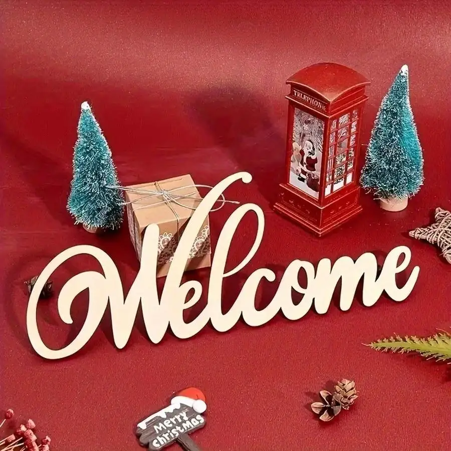 1/5/10/20/50/100pcs Items, Wooden Welcome Signs, Wooden Sticks, Wooden Crafts, Hanging Decorations, Wooden Hanging Ornaments, Pe
